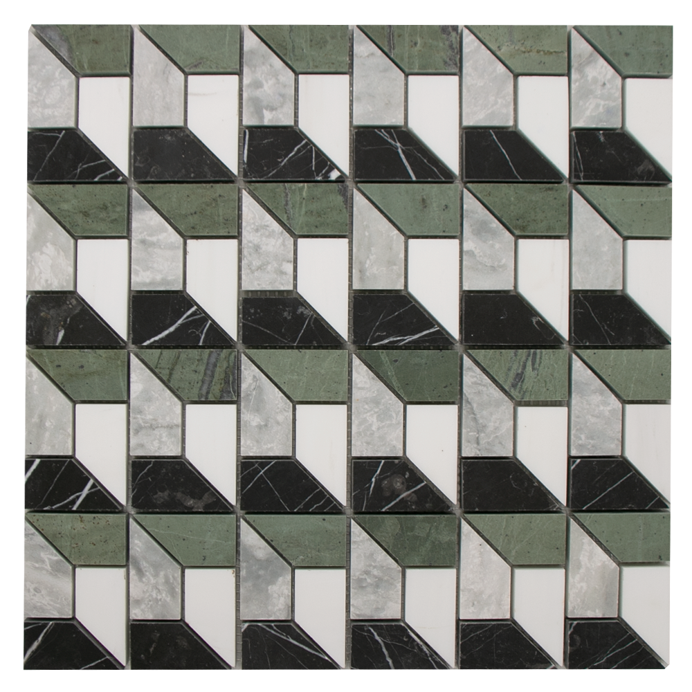 Mosaic 3D Grey Green