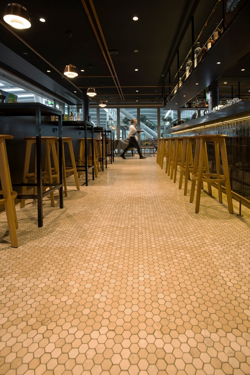 Mosaic Hexagon Plain Bottocino