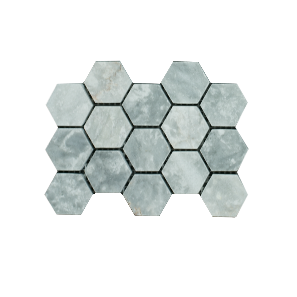 MINI SAM Mosaic Hexagon Plain Silver Shadow
