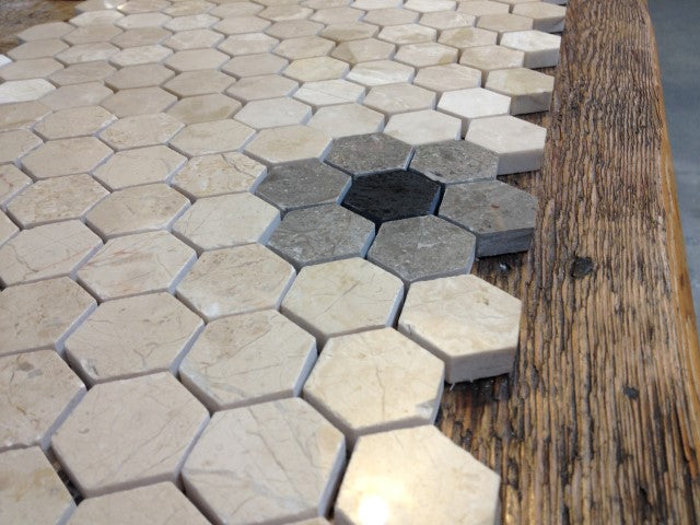 Mosaic Hexagon Plain Bottocino