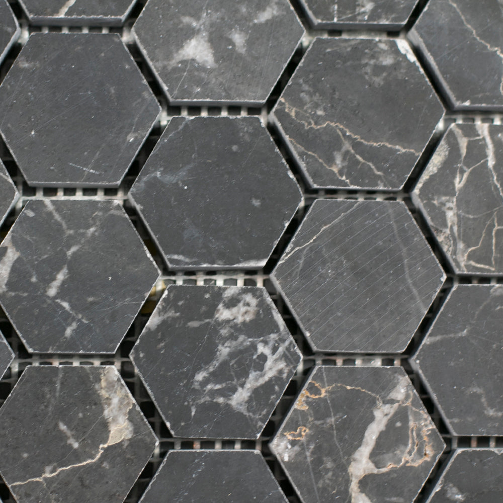 Mosaic Hexagon Plain Toros Black