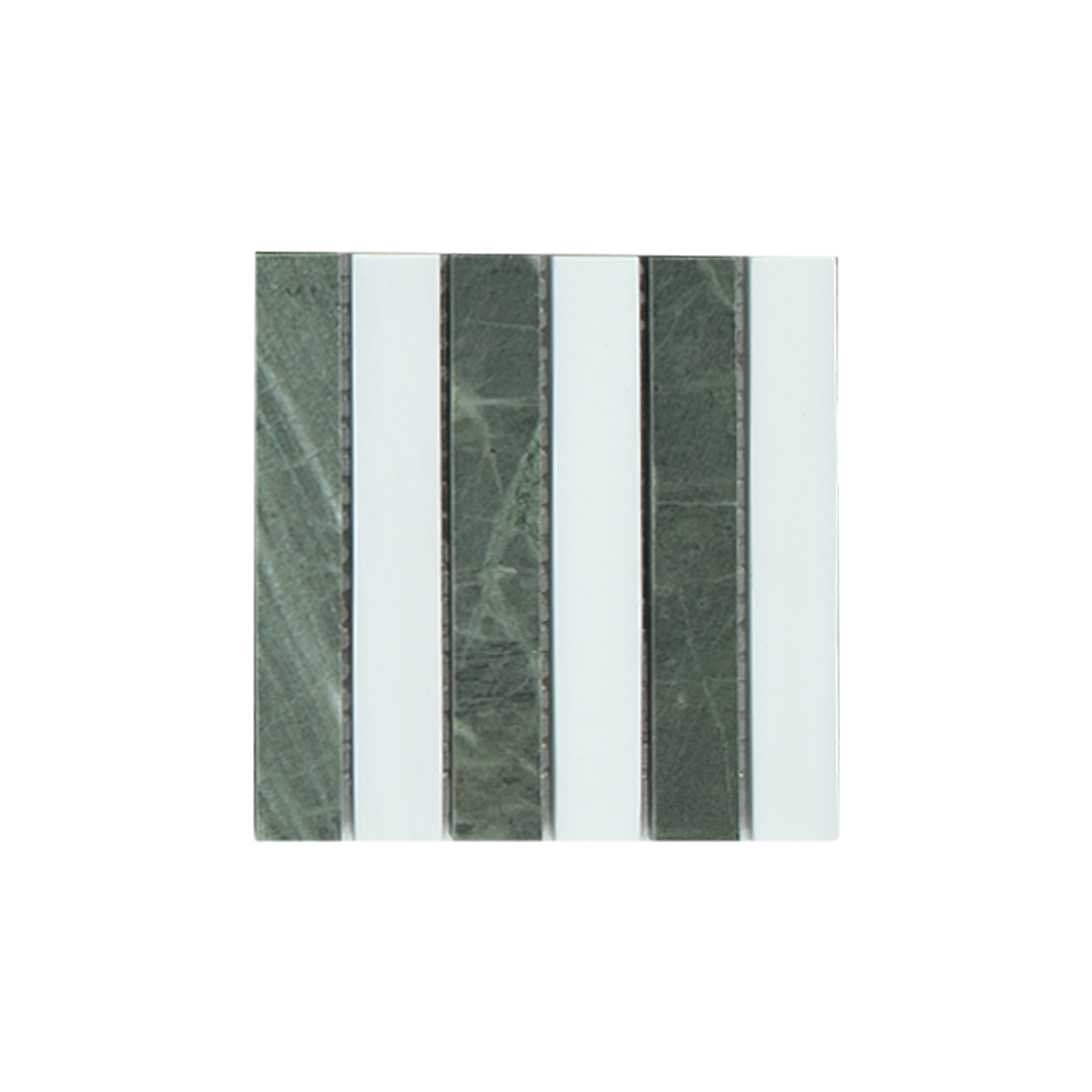 MINI SAM Mosaic Kitkat Stripe Green White