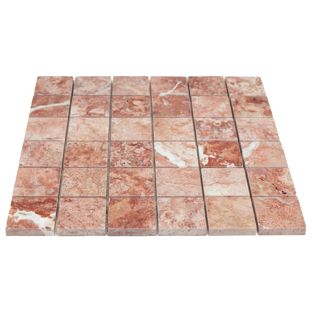 Mosaic Square Red Travertine