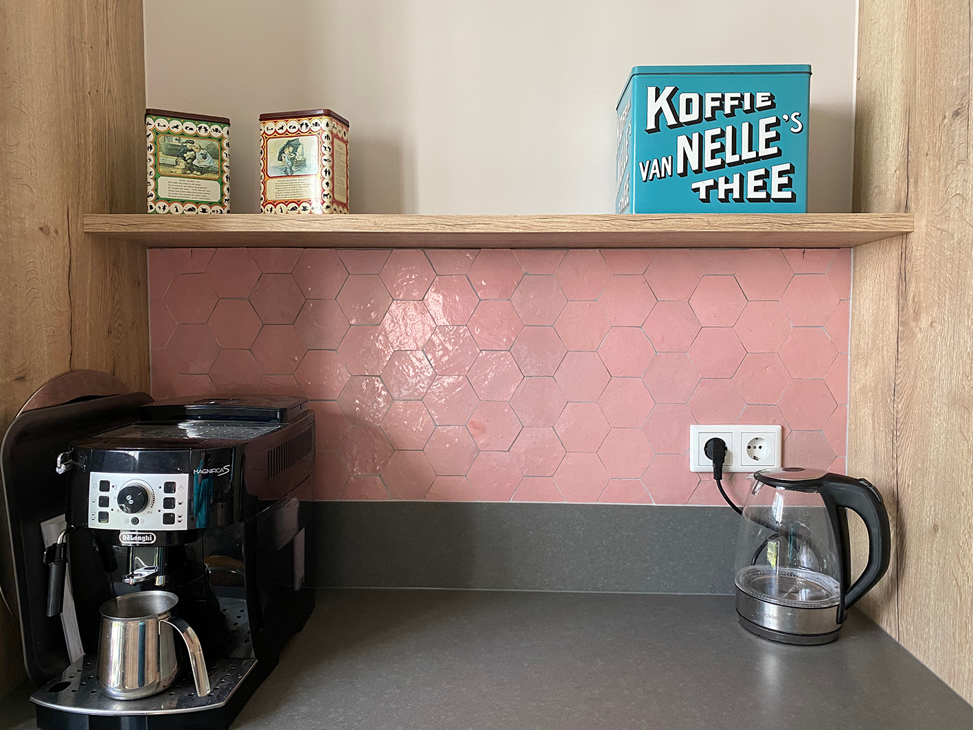 Zellige Rose Doux Hexagone