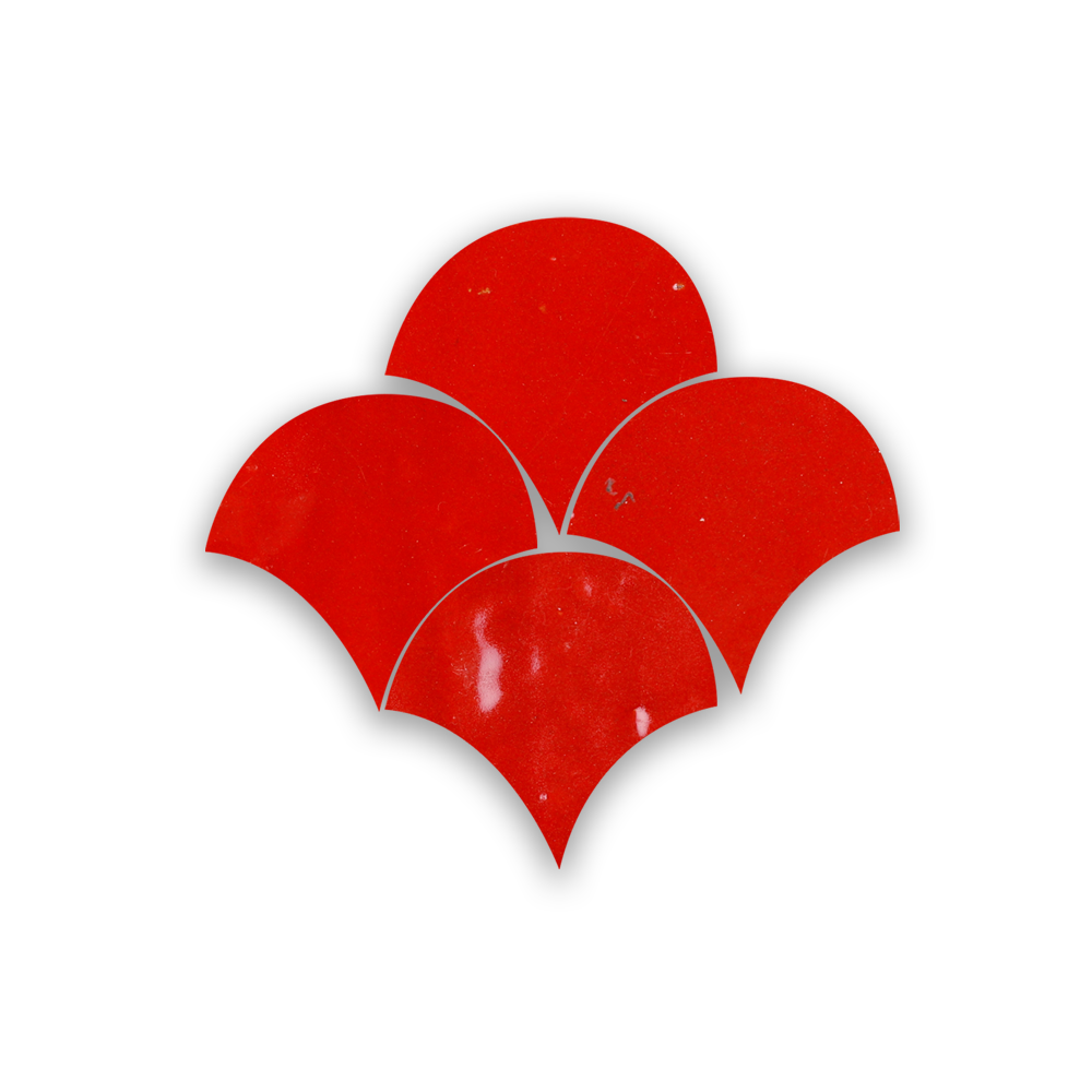 Zellige Rouge Sang Poisson Echelles