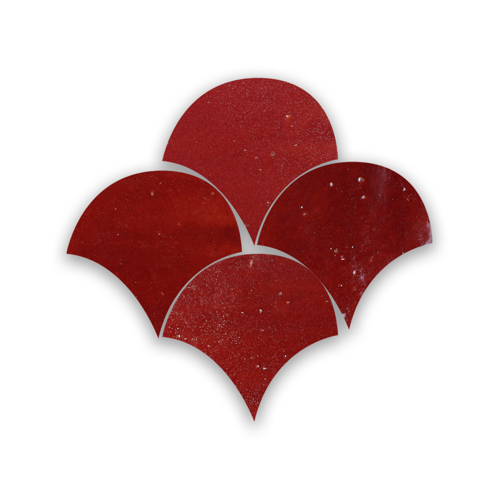 Zellige Rouge Poisson Echelles