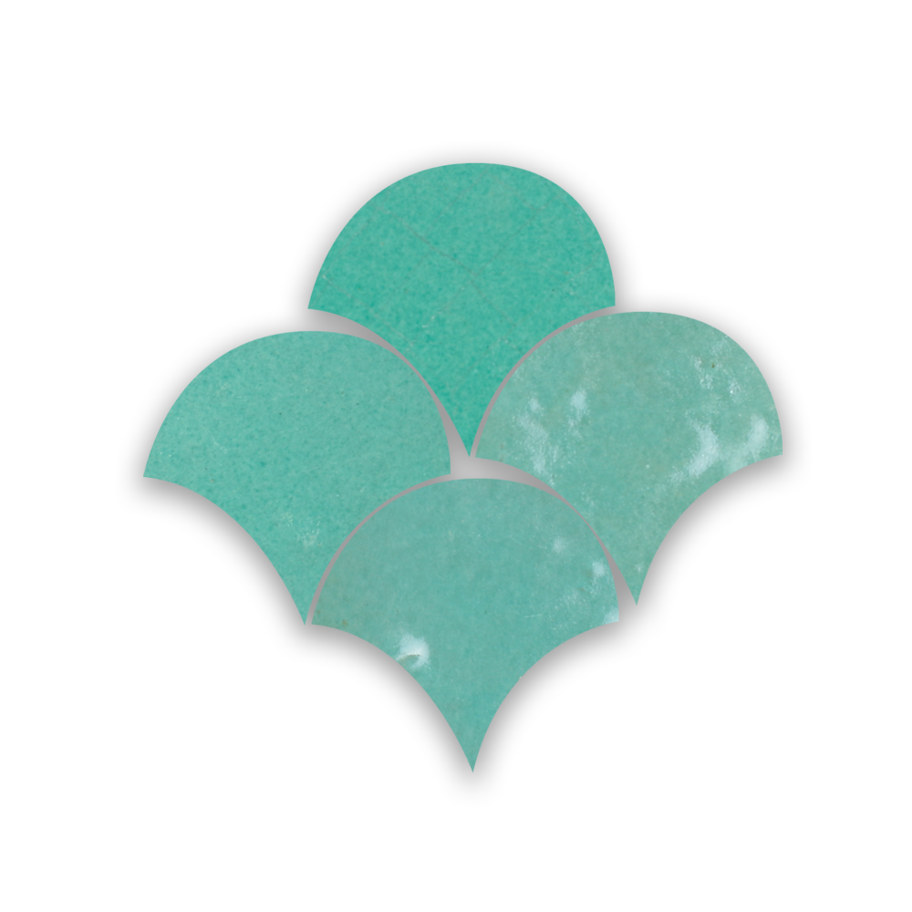 Zellige Vert Turquoise Poisson Echelles