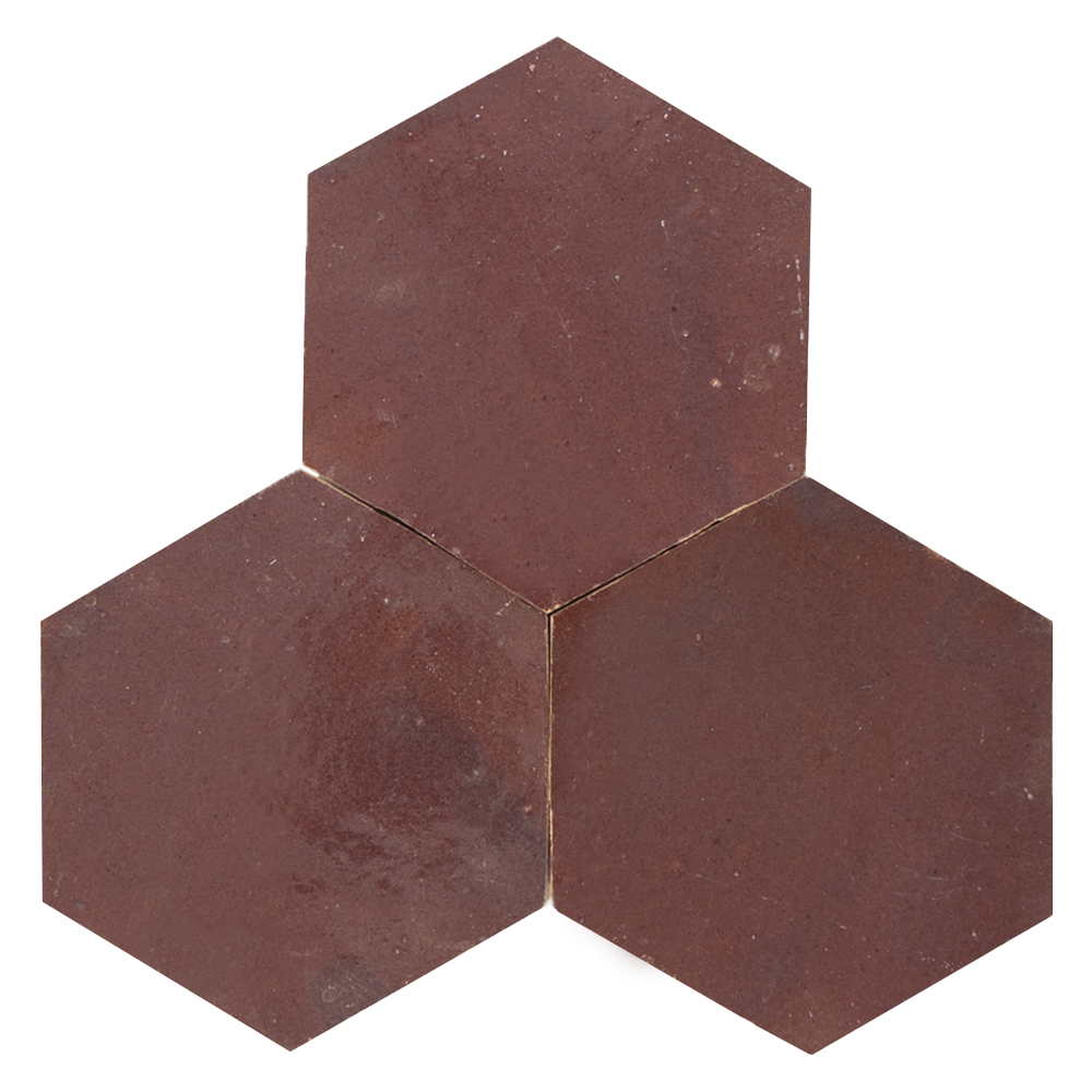 SAM Zellige Aubergine Clair Hexagone