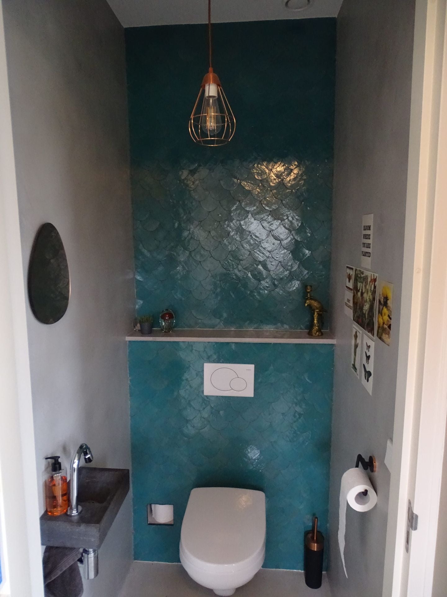 Zellige Bleu Ciel Poisson Echelles