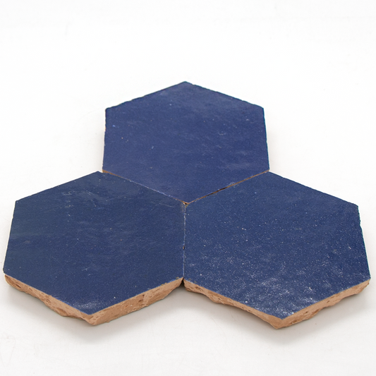 SAM Zellige Bleu Foncee Hexagone