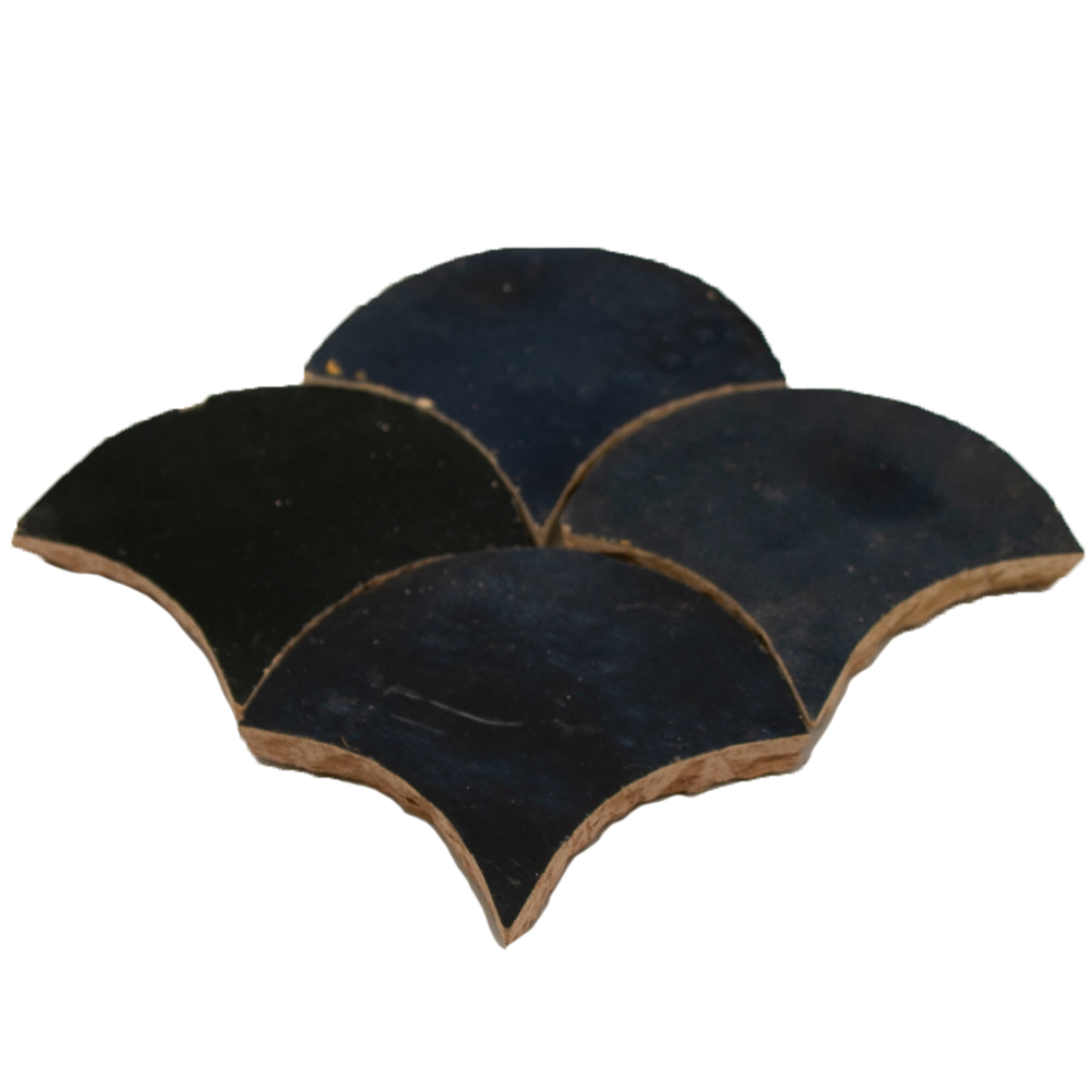 Zellige Bleu Nuit Poisson Echelles