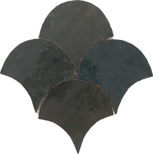 Zellige Charcoal Poisson Echelles