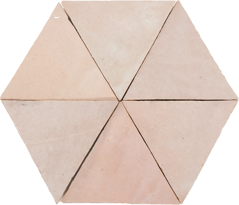 Zellige Gris Rose Triangle