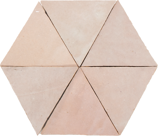 Zellige Gris Rose Triangle