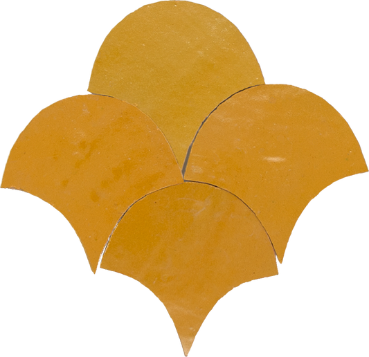 Zellige Jaune Poisson Echelles