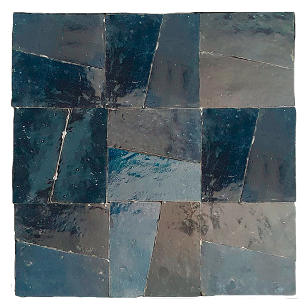 SAM Zellige Bleu Nuit Oblique