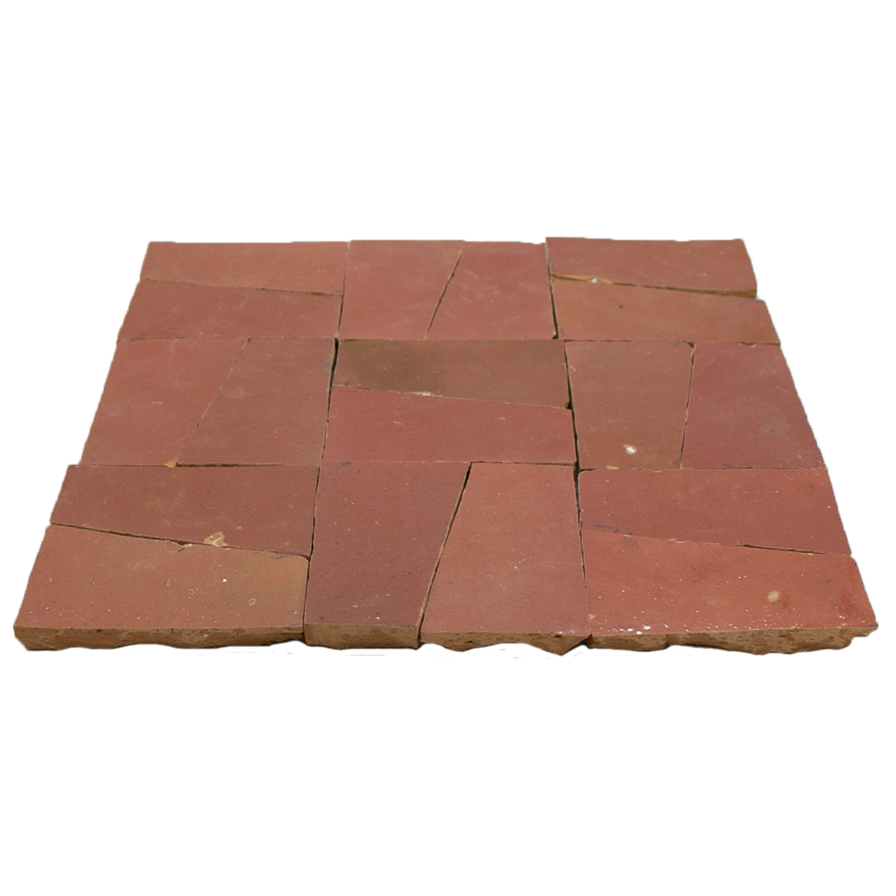 Zellige Rose Rouge Oblique