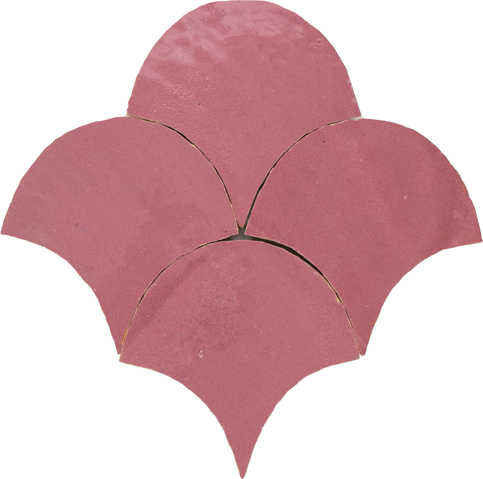 Zellige Rose Vieux Poisson Echelles