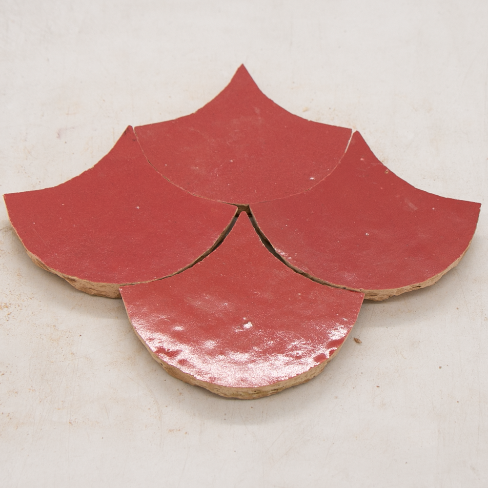 Zellige Rouge Sang Poisson Echelles