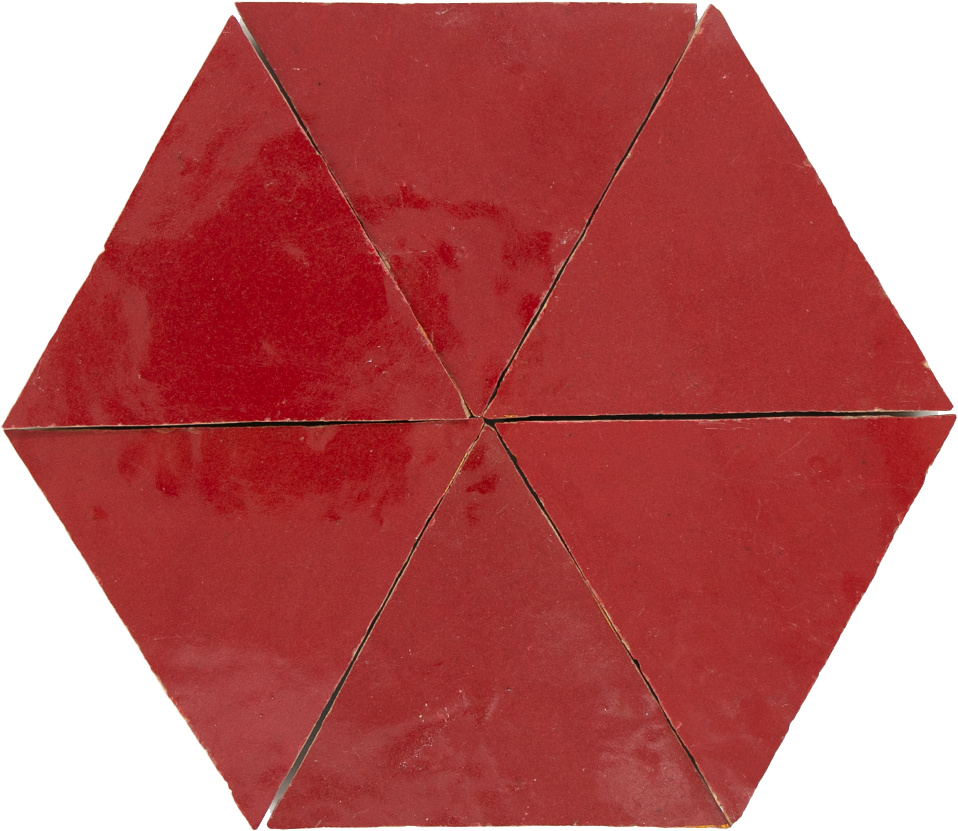 Zellige Rouge Sang Triangle