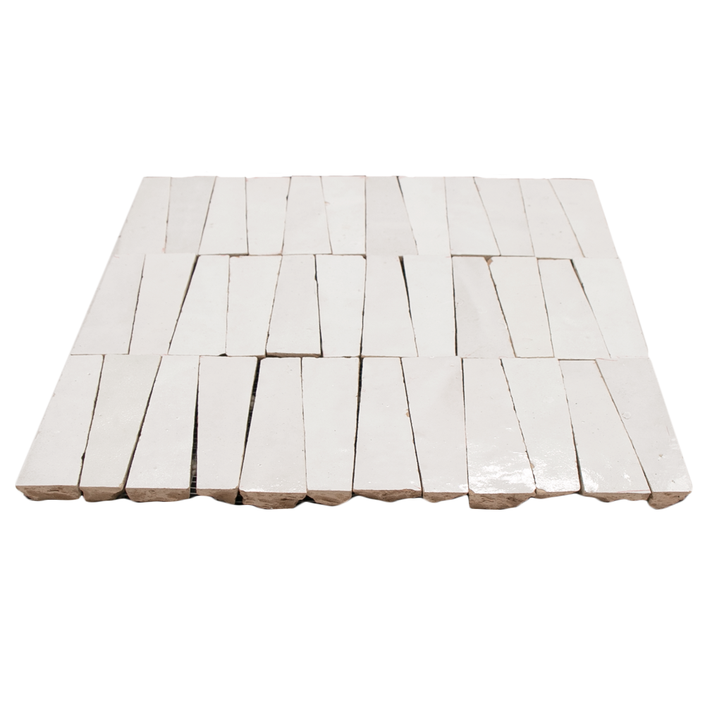 Zellige Neige Blanc Dorsale