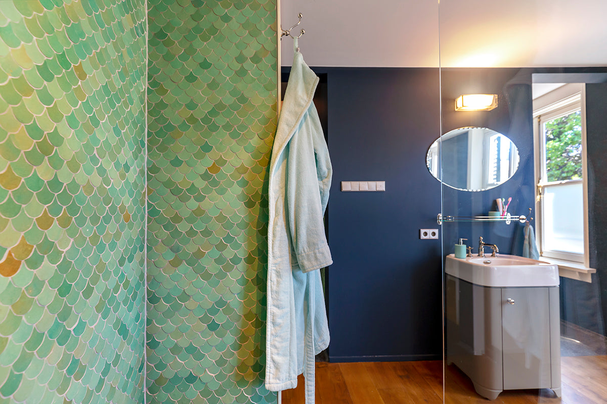 Zellige Turquoise Poisson Echelles