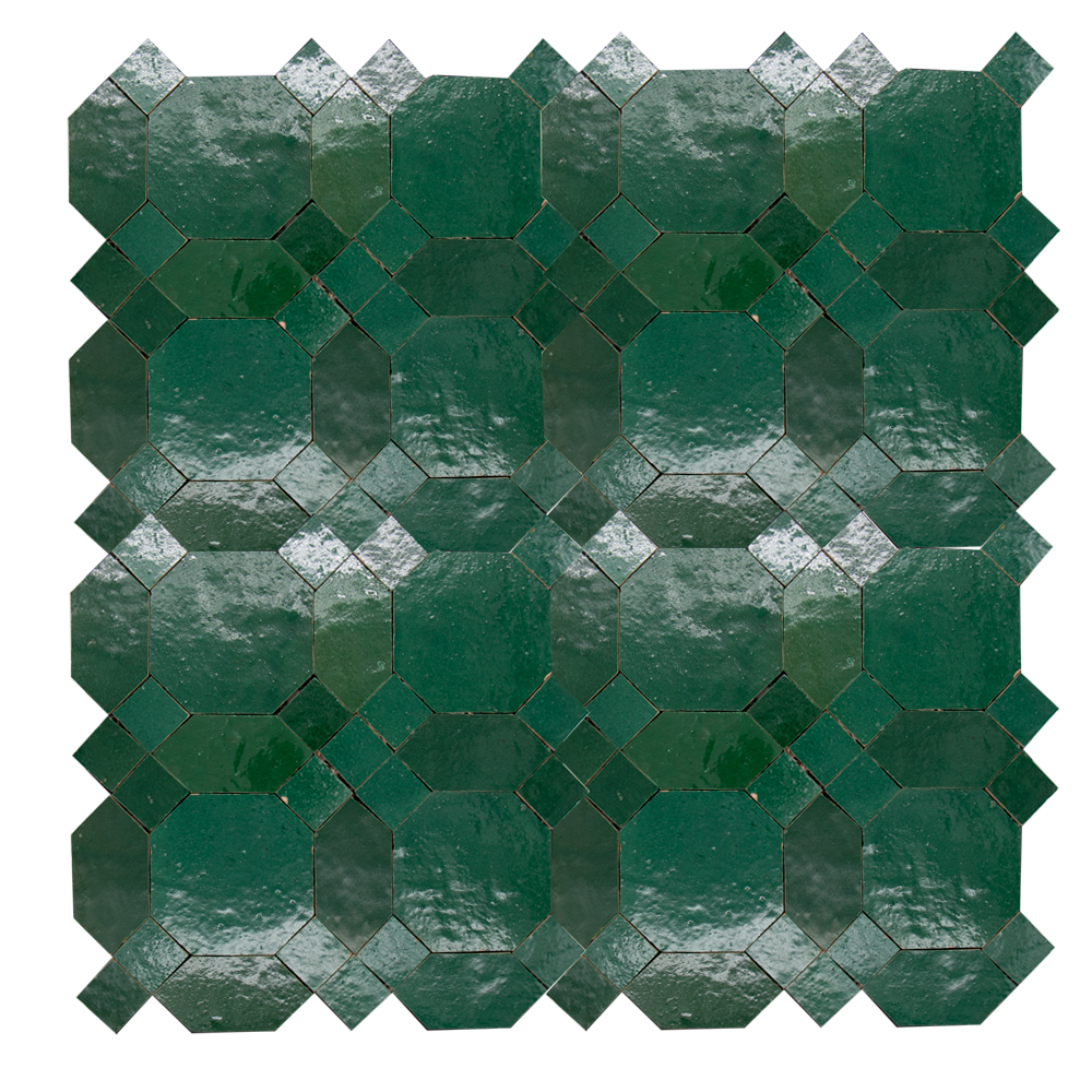 Zellige Vert Foncee D'Art