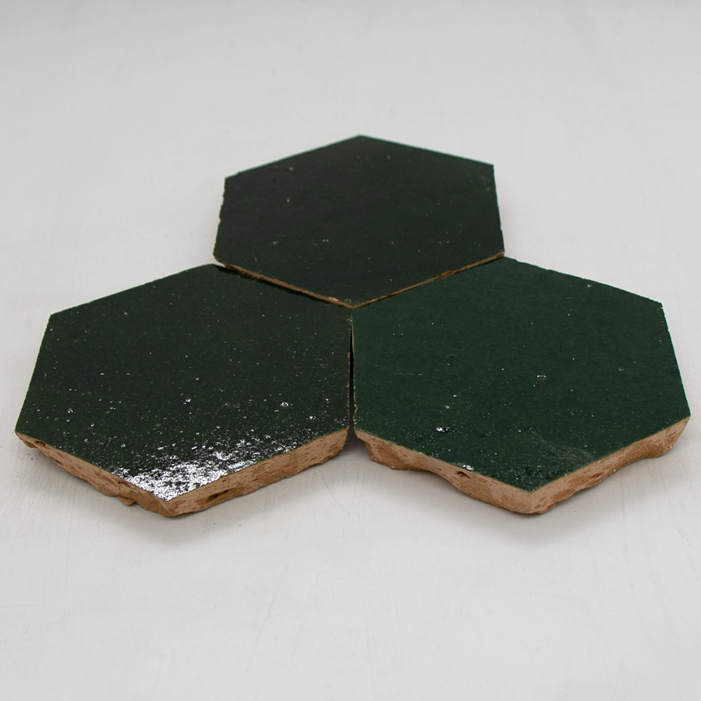 Zellige Vert Mousse Hexagone
