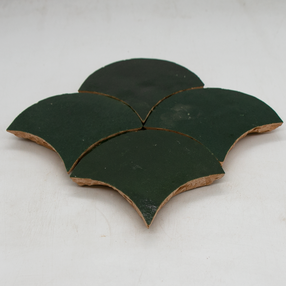 Zellige Vert Mousse Poisson Echelles