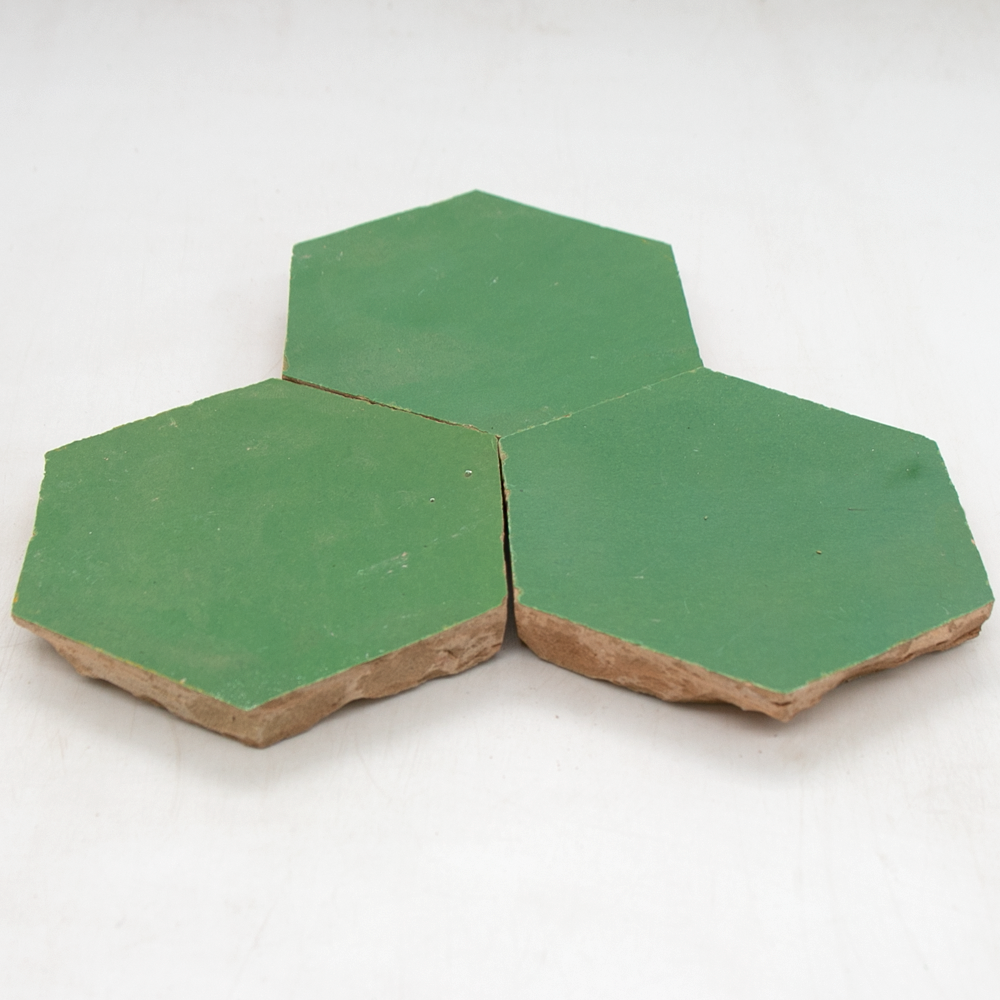 Zellige Vert Pomme Hexagone