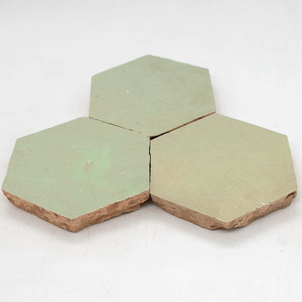 Zellige Vert Vieux Hexagone