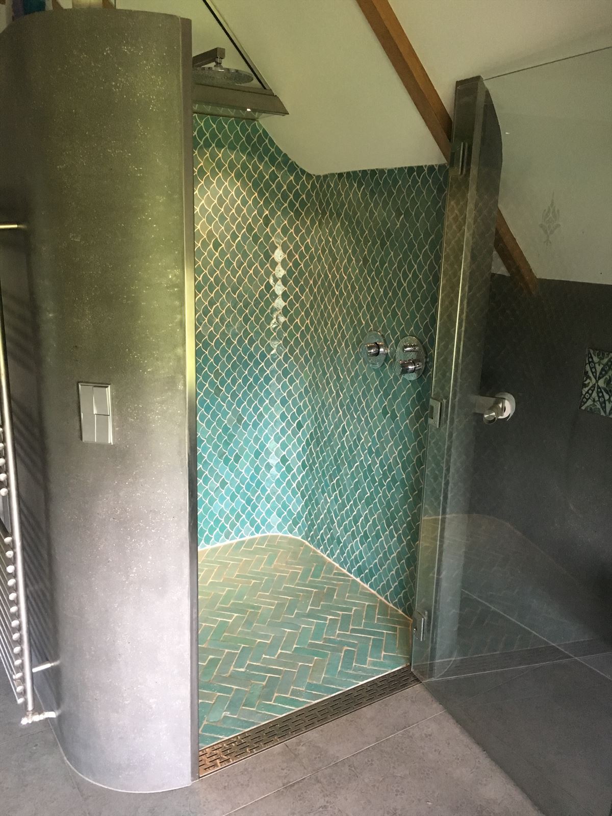 Zellige Atlas Petrol Poisson Echelles