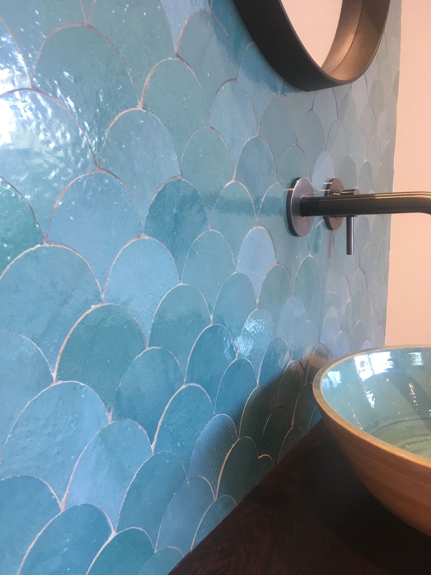 Zellige Atlas Petrol Poisson Echelles