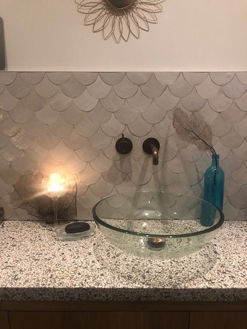 Zellige Blanc Poisson Echelles