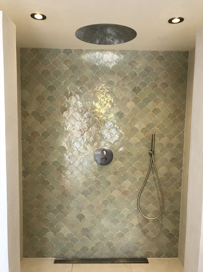 Zellige Vert Clair Poisson Echelles