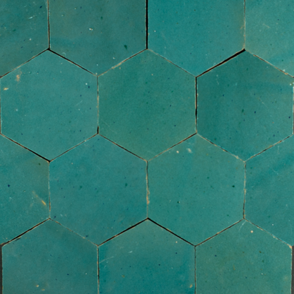 Zellige Atlas Petrol Hexagone