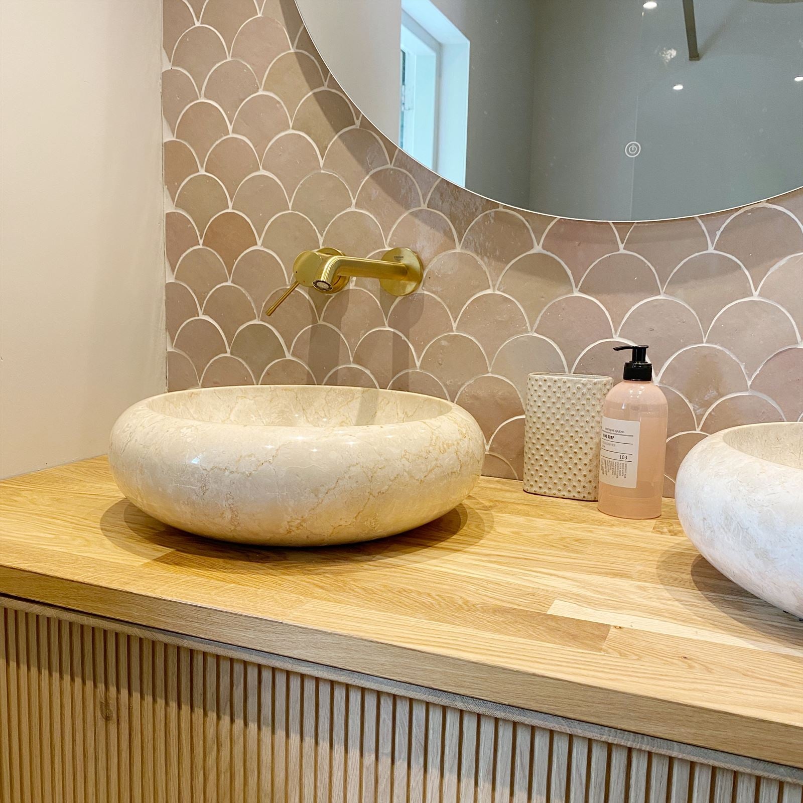 Zellige Gris Rose Poisson Echelles