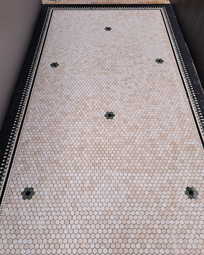 Mosaic Corner Block Pattern Bottocino