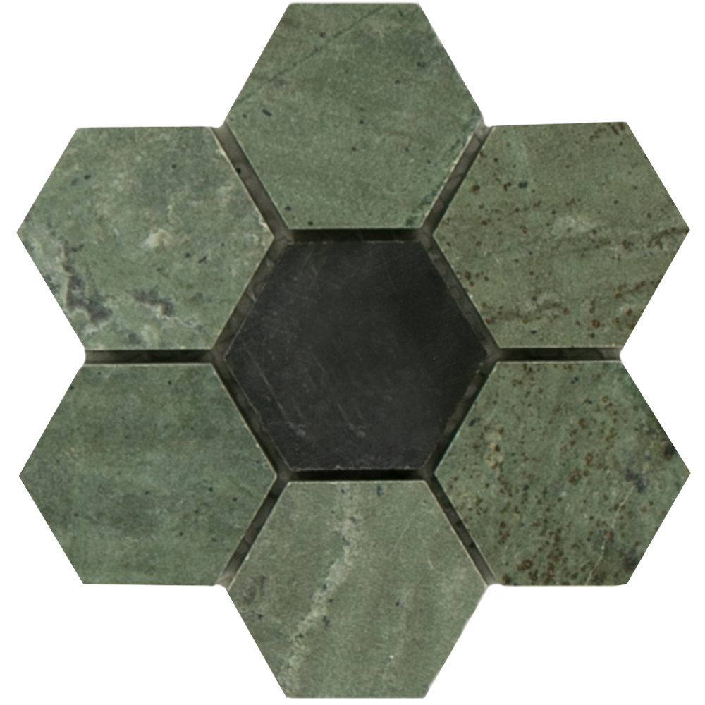 Mosaic Flower Insert Green