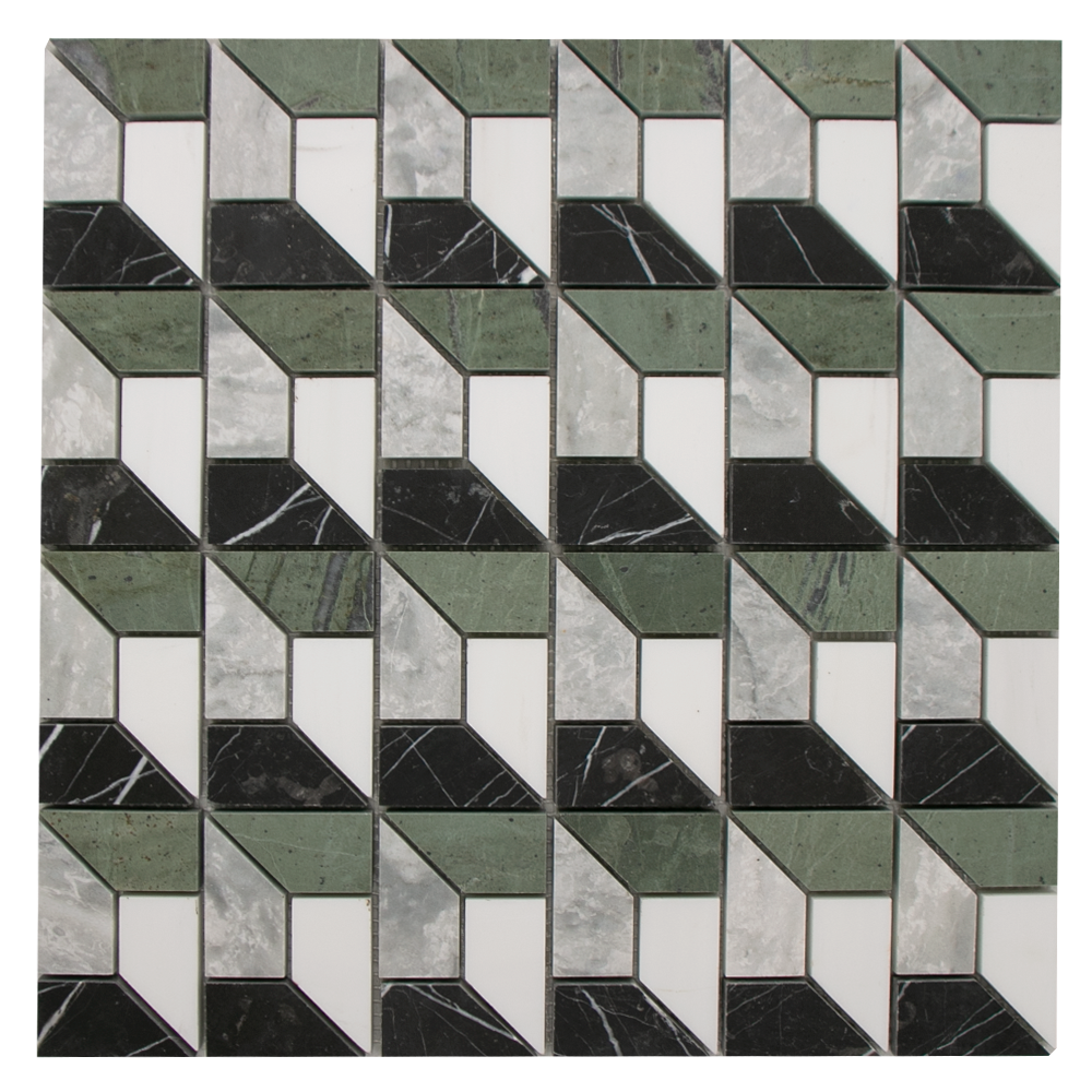 Mosaic 3D Grey Green