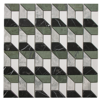 Mosaic 3D Grey Green