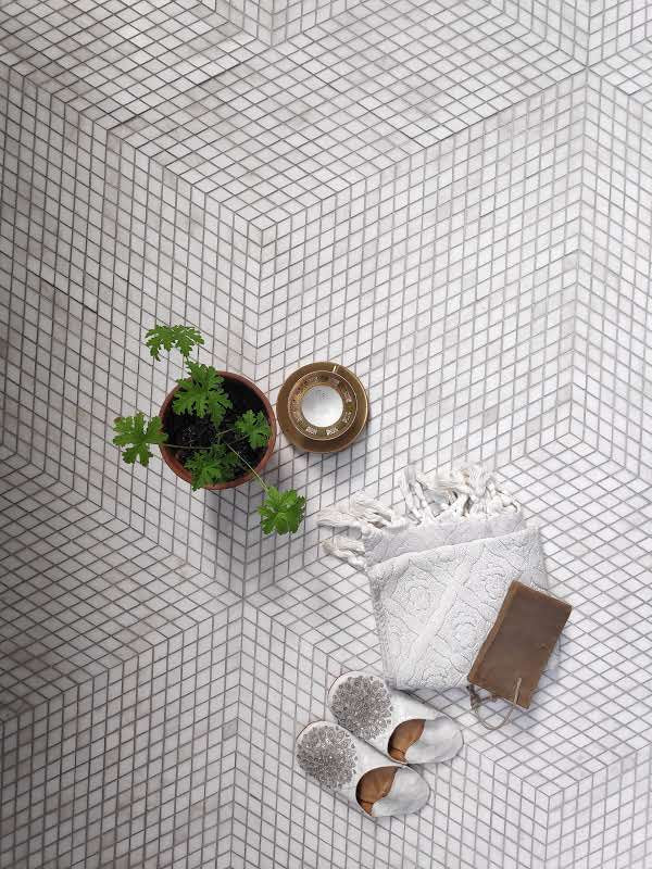 Mosaic Diamond Dolomit White