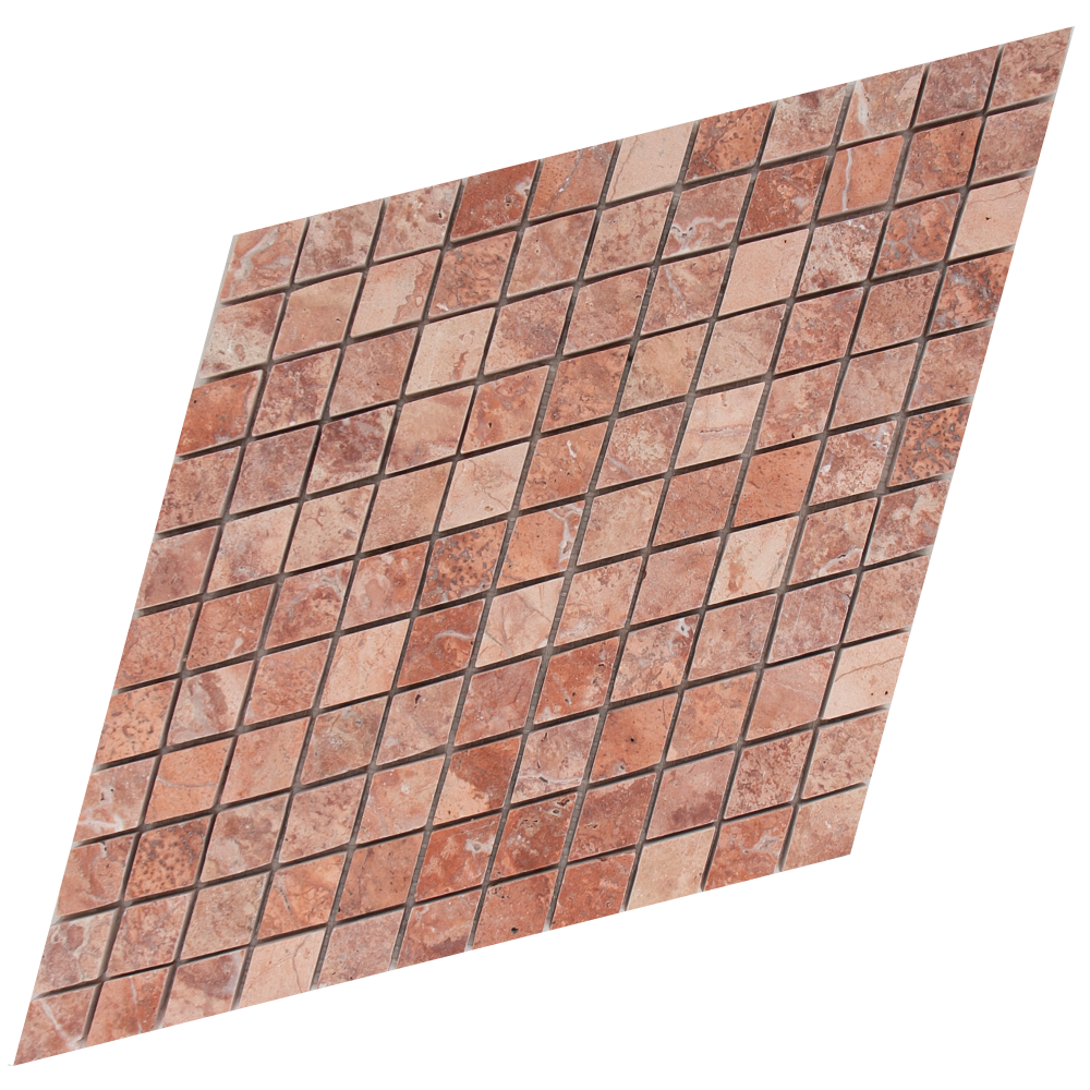 Mosaic Diamond Red Travertine