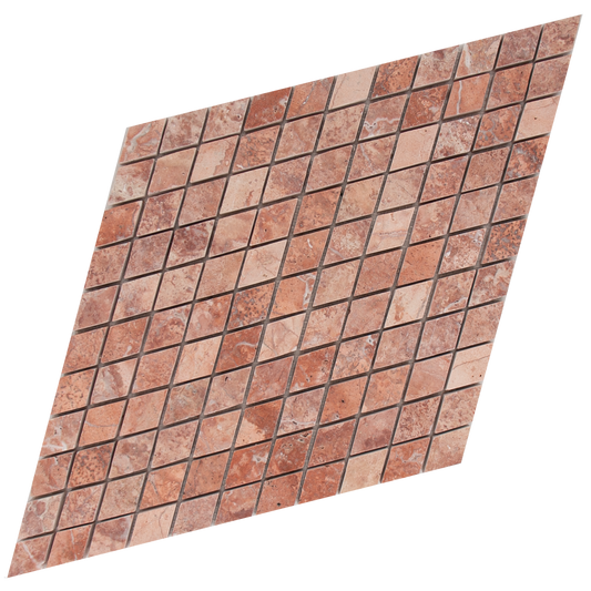 Mosaic Diamond Red Travertine