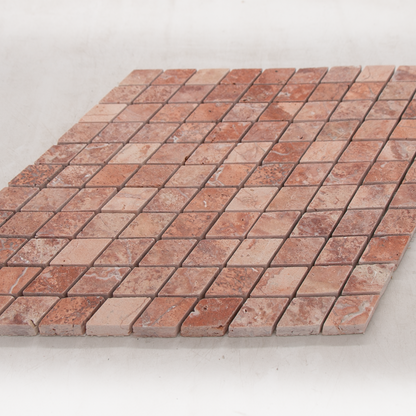 Mosaic Diamond Red Travertine