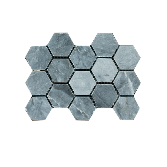 MINI SAM Mosaic Hexagon Plain Blue Stone