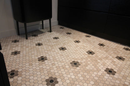 Mosaic Hexagon Plain Bottocino