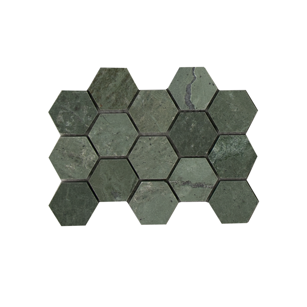 MINI SAM Mosaic Hexagon Plain Green Light