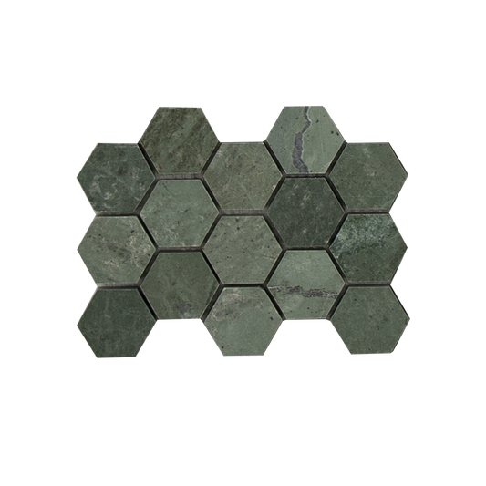 MINI SAM Mosaic Hexagon Plain Green Light