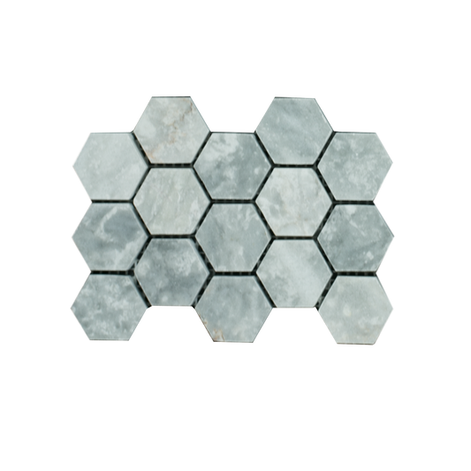MINI SAM Mosaic Hexagon Plain Silver Shadow